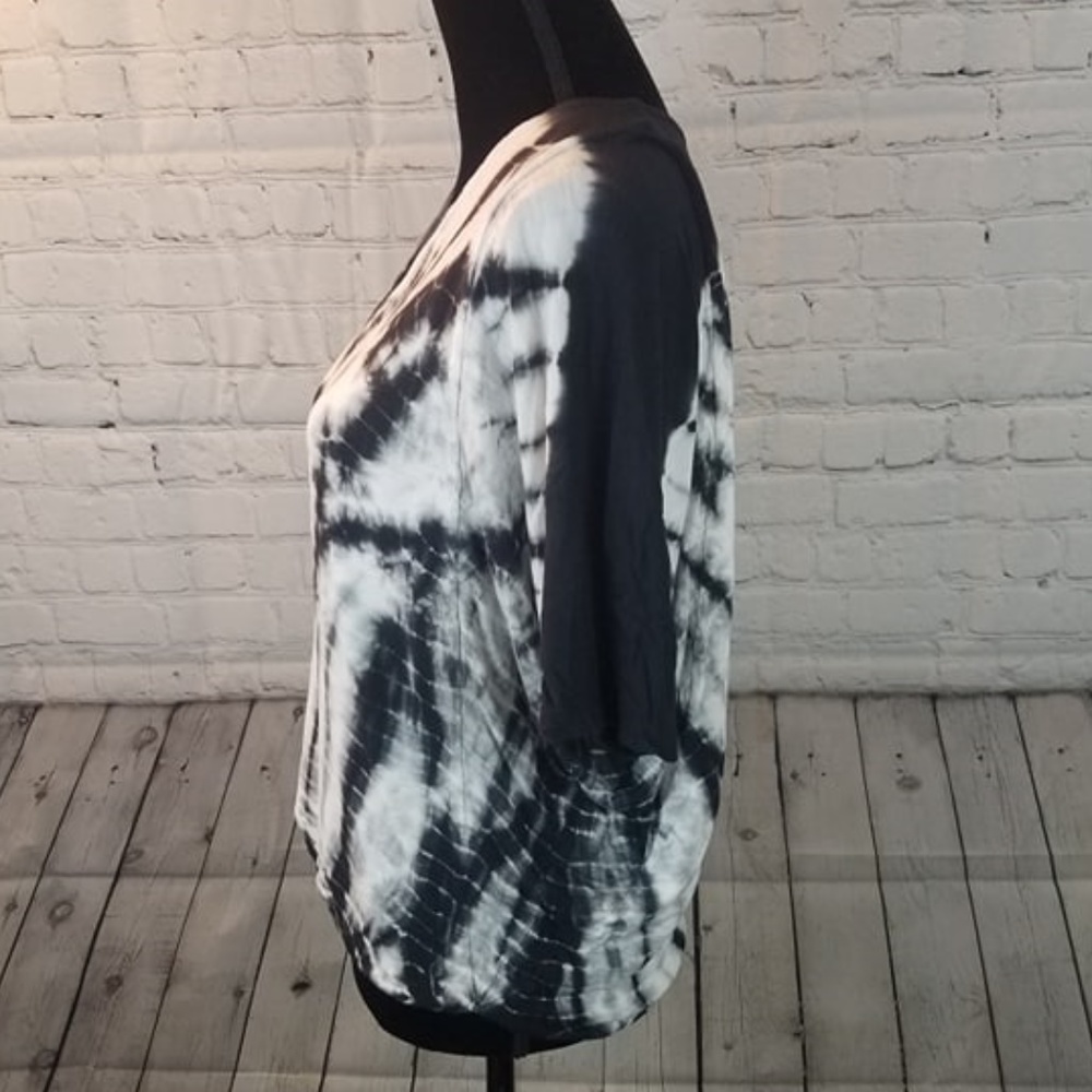 Rxb Tie Dye Boho Top Blouse Size M Black - Picture 4 of 5